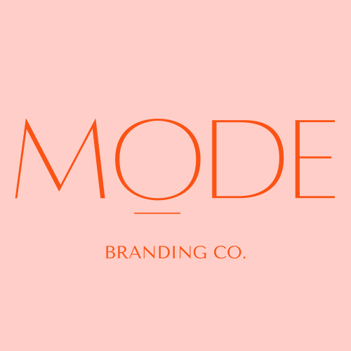 Mode Branding Logo - red on pink